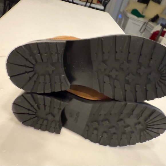 All Saints Women Donita Tan Suede Lace-up Zip Ankle Combat boots US 7.5 EUR 38 - Picture 4 of 9